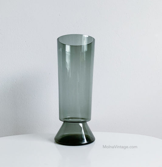 Grey Glass Vase 1428 | Kaj Franck Nuutajarvi | Molna Vintage