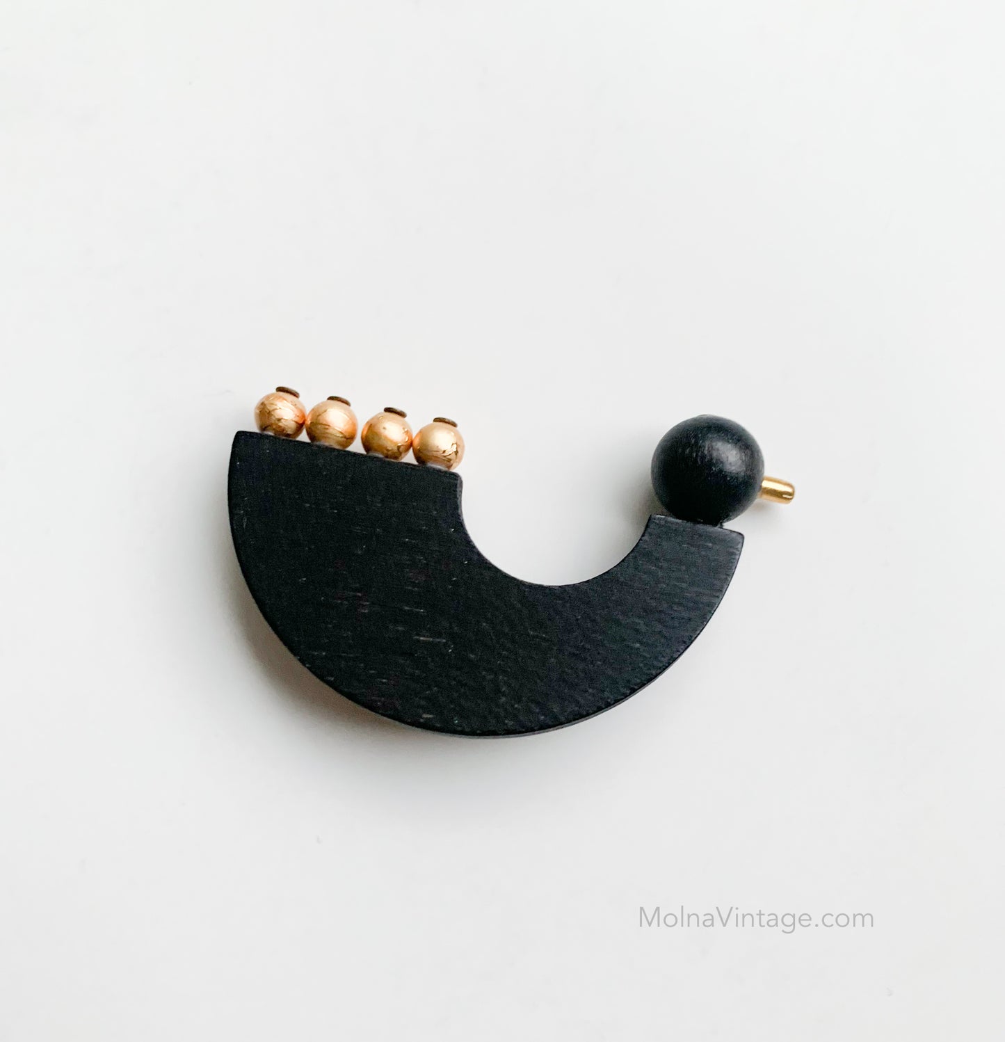 Helmilintu brooch Aarikka Finland | Wooden jewelry | Molna Vintage