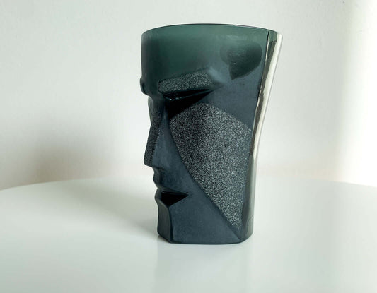 Vintage tumbler and figurine Kubik, Mats Jonasson, Maleras Sweden