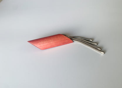 Wood red brooch by Aarikka Finland
