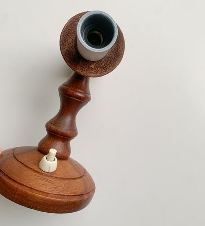 Lival Teak Vintage Tischleuchte | Finnland 1960er Jahre