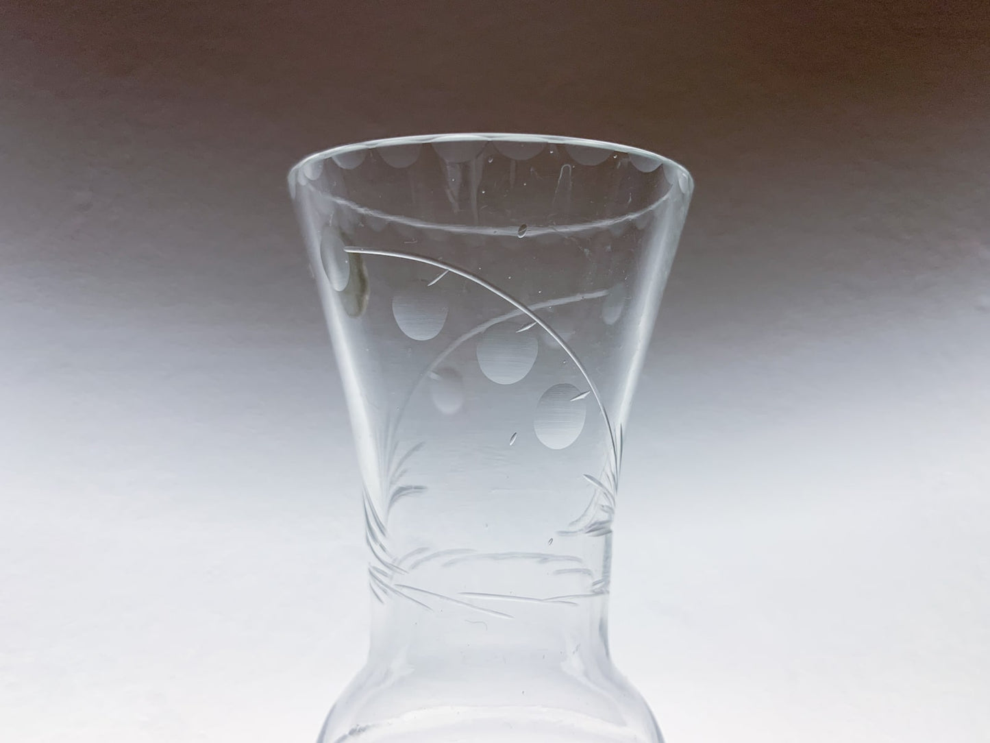 Engraving Lilly of the Valley Handmade Etched glass