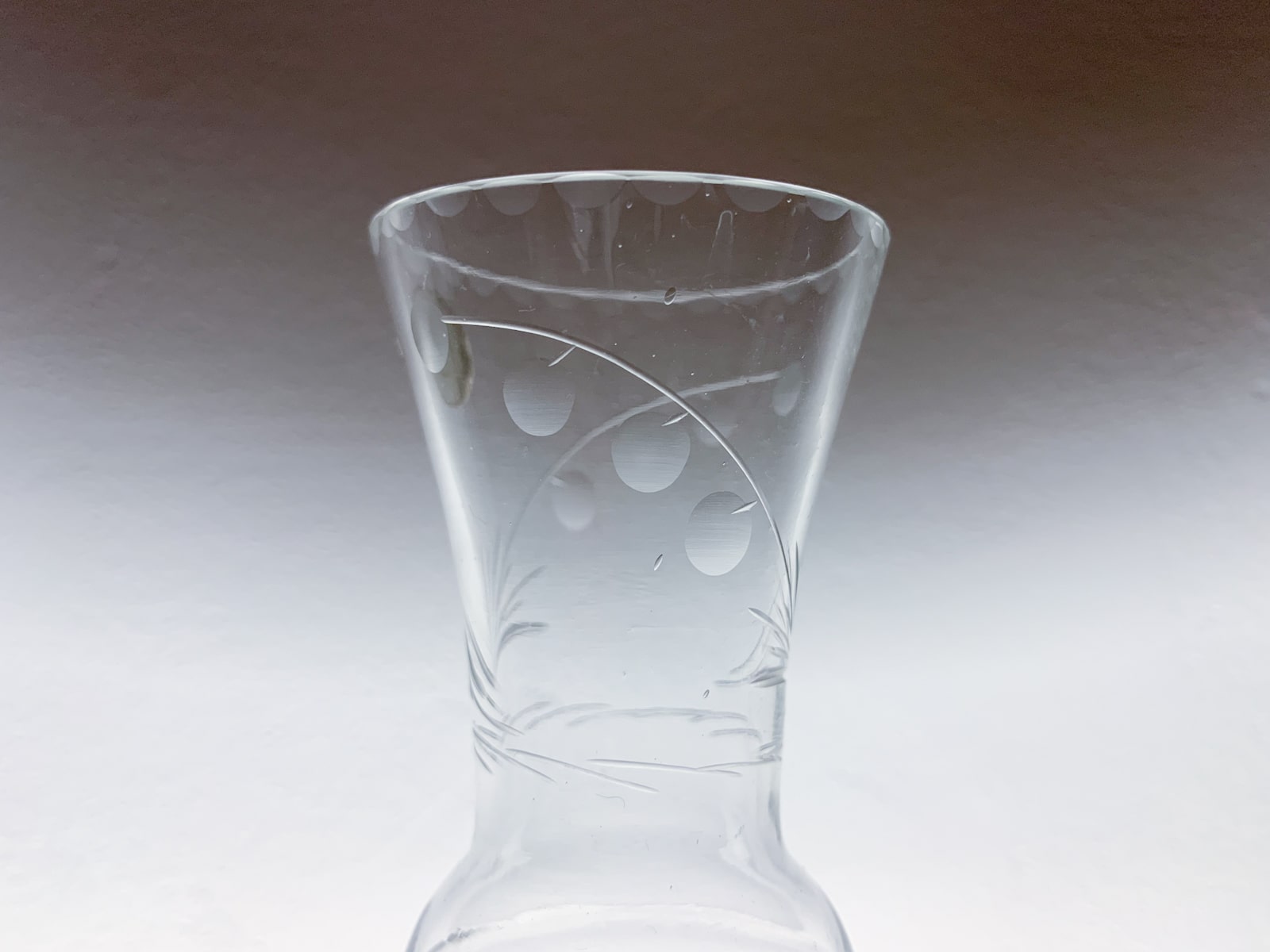 Engraving Lilly of the Valley Handmade Etched glass