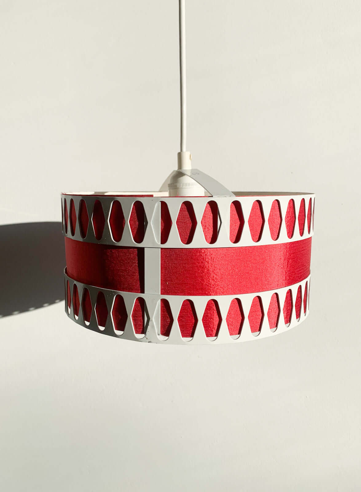 Aris “Signal Red” Pendant Lamp, Finland 1960s