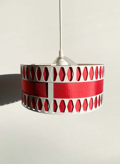 Aris “Signal Red” Pendant Lamp, Finland 1960s