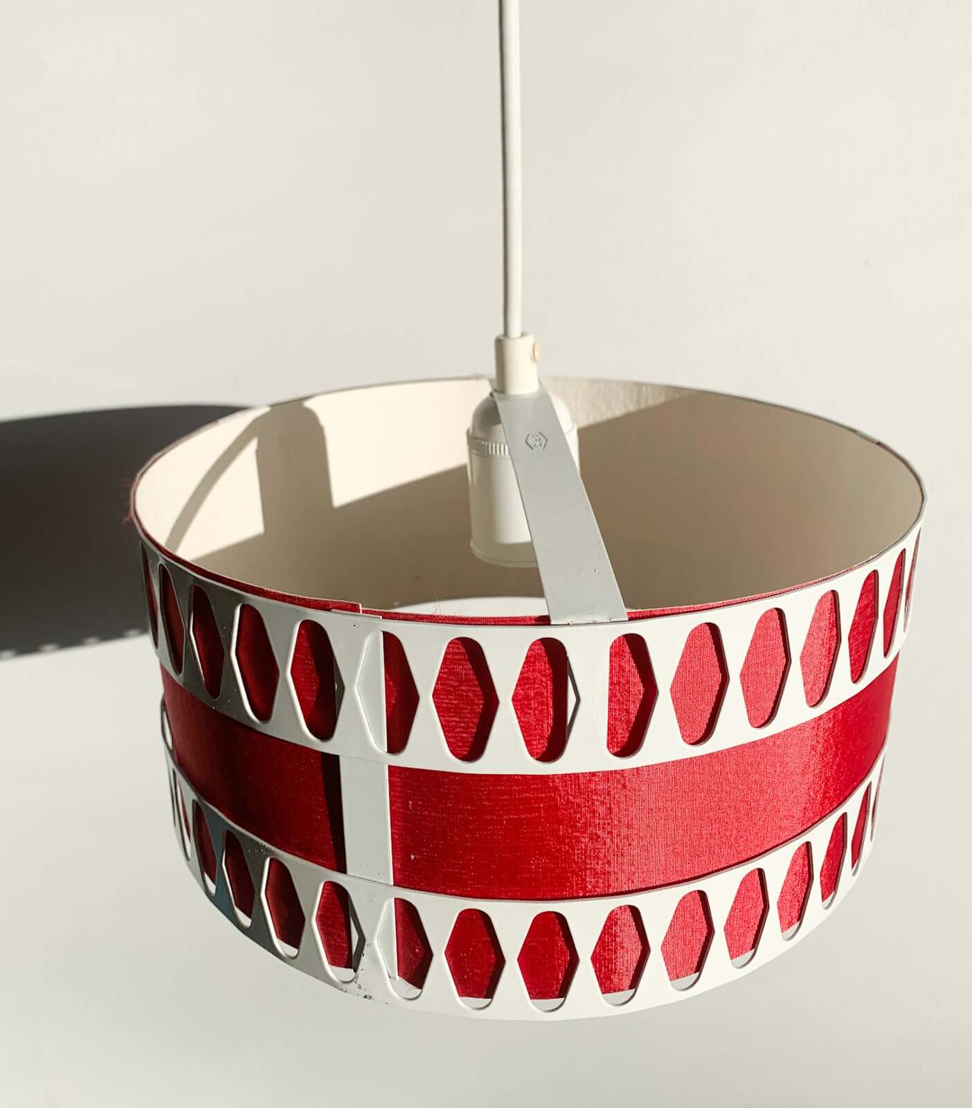 Aris “Signal Red” Pendant Lamp, Finland 1960s