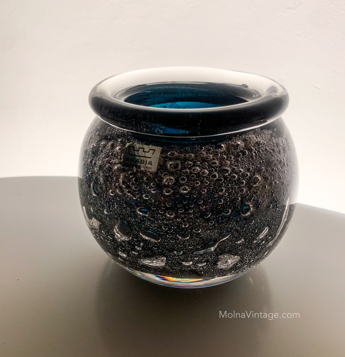 Vulcano Art Glass Vase by Heikki Orvola Nuutajärvi