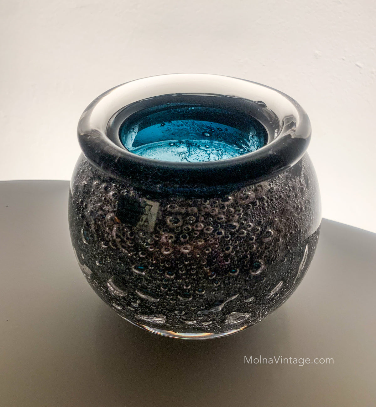 Vulcano Art Glass Vase by Heikki Orvola Nuutajärvi