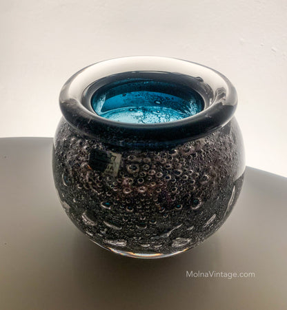 Vulcano Art Glass Vase by Heikki Orvola Nuutajärvi