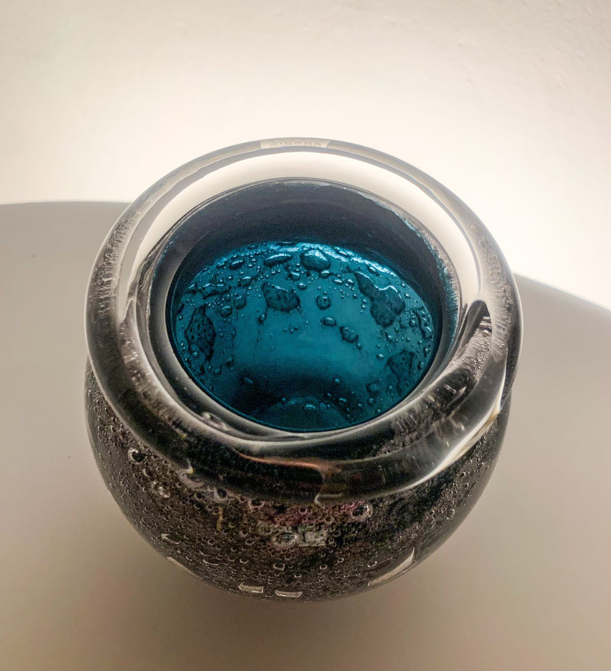 Vulcano Art Glass Vase by Heikki Orvola Nuutajärvi
