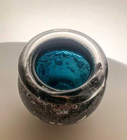 Vulcano Art Glass Vase by Heikki Orvola Nuutajärvi
