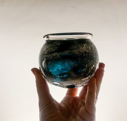 Vulcano Art Glass Vase by Heikki Orvola Nuutajärvi
