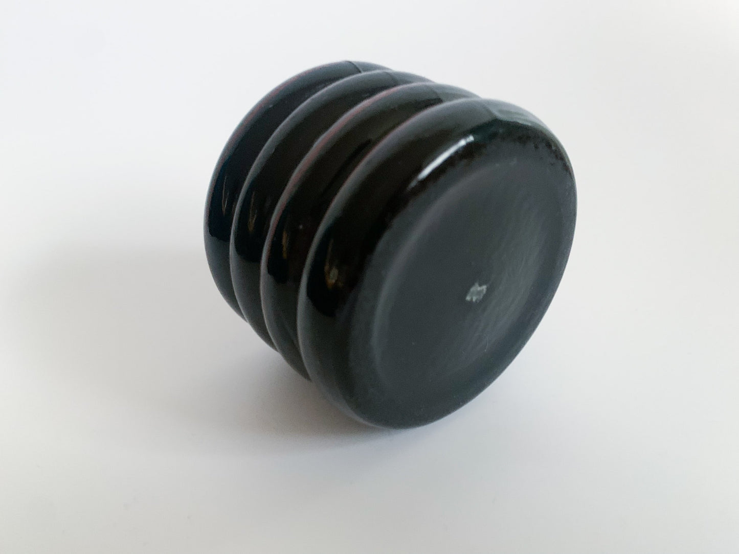 Black glass vase 1930s