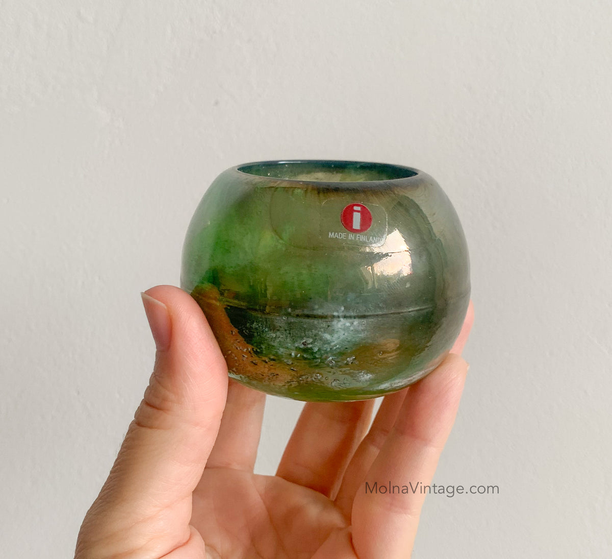 Nuutajärvi Kunstglas Kerzenständer | Finnland 1970er Jahre