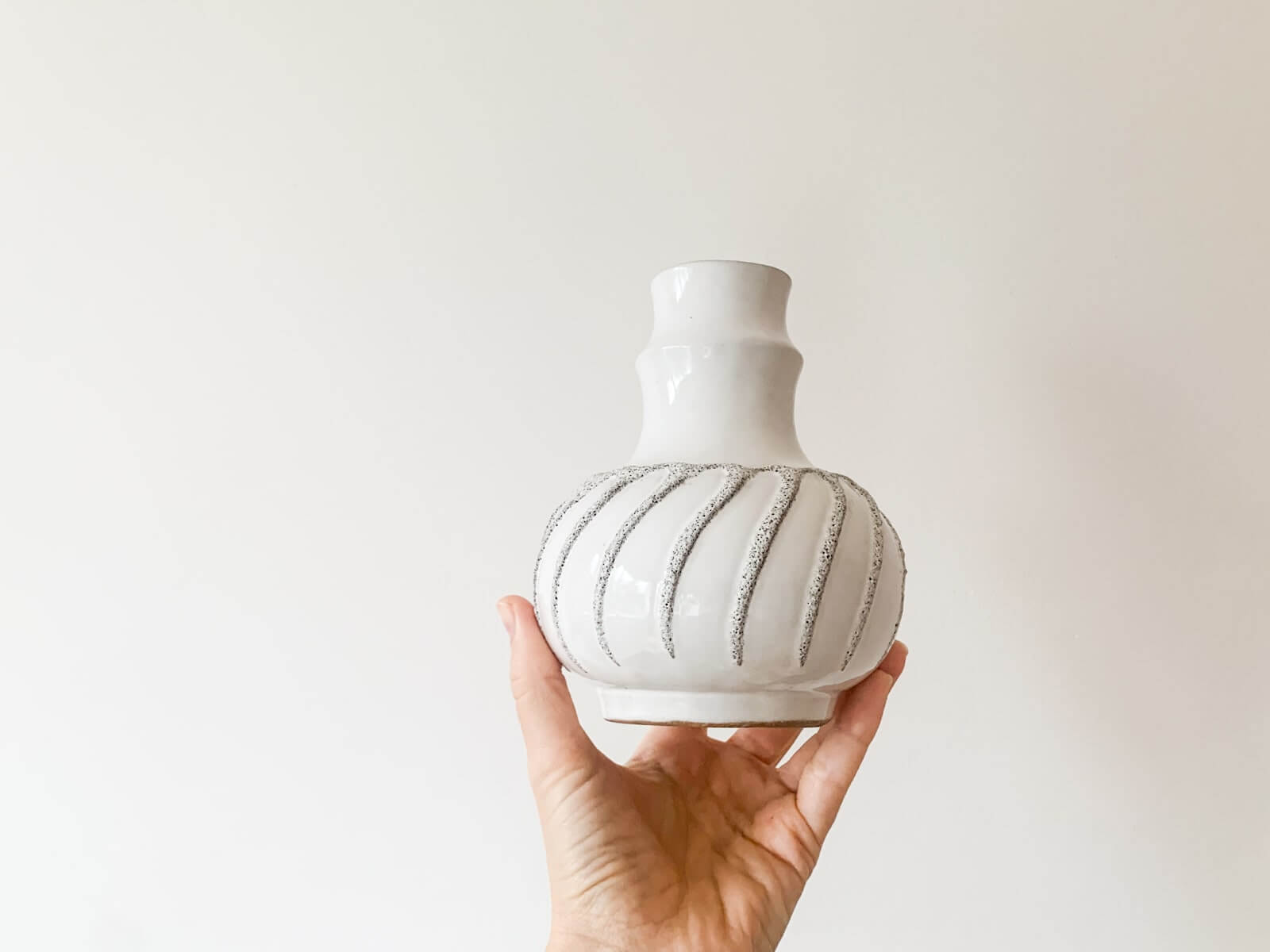 White glazed vintage decor WGP German Pottery