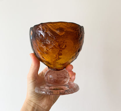 Brutalist Glass vase & bowl Kivi | Humppila