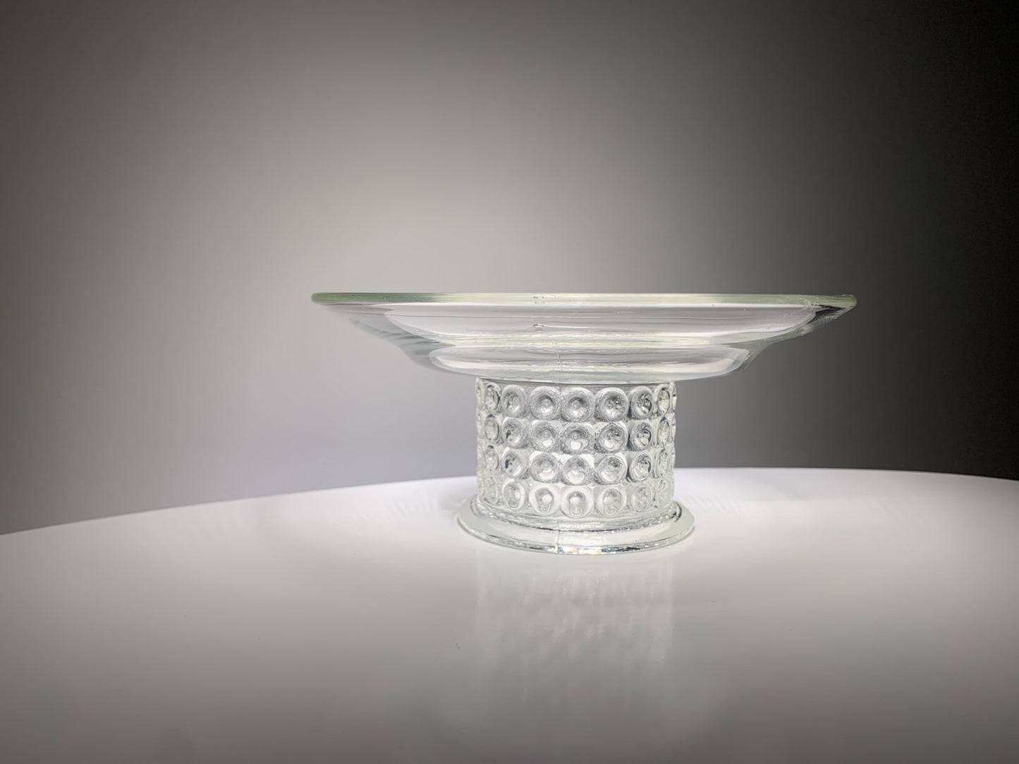 Clear glass Midcentury modern style footed
