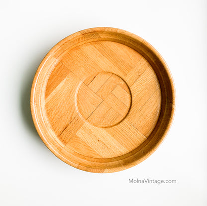 Handmade oak midcentury dish