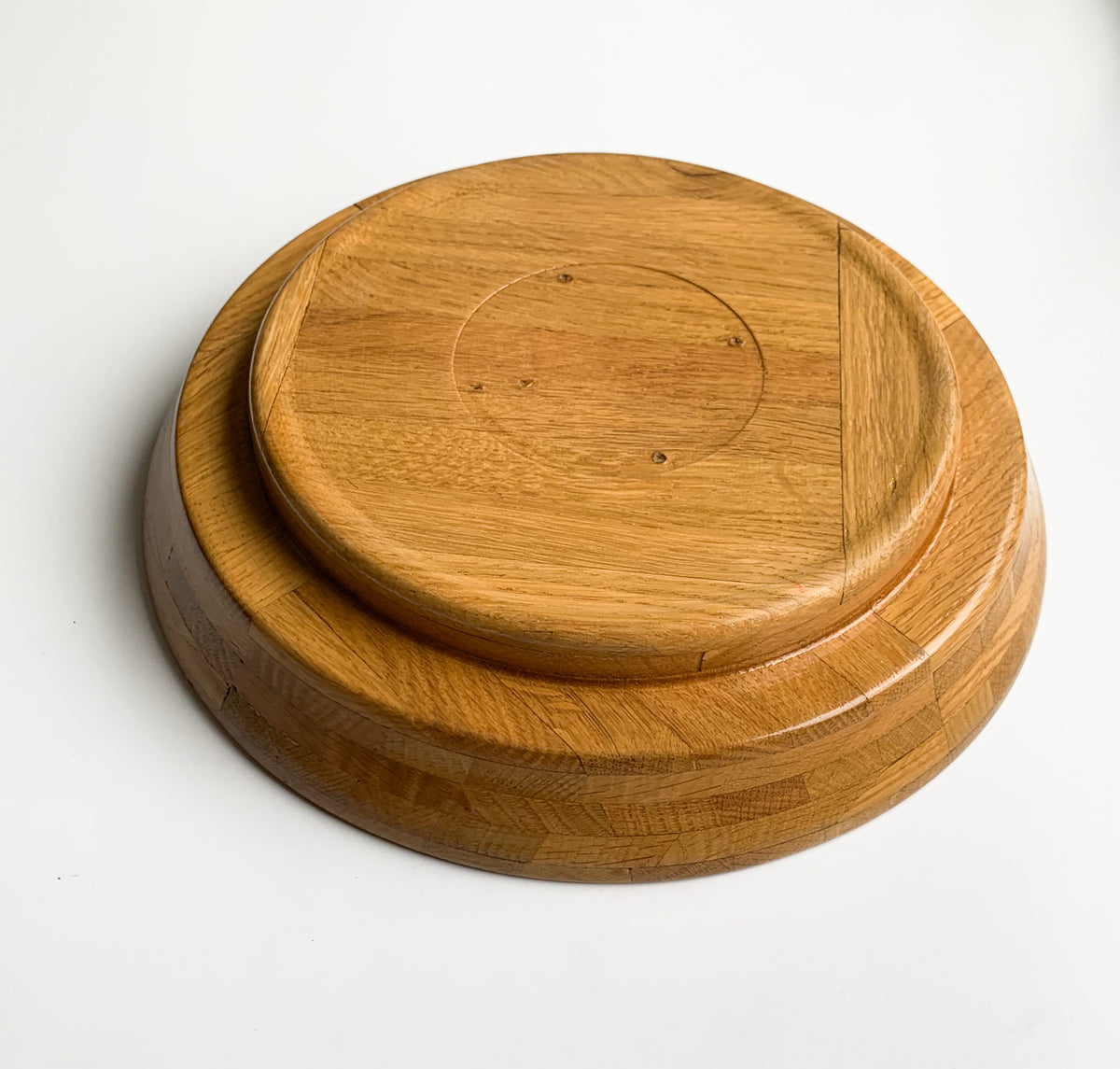 Handmade oak midcentury dish