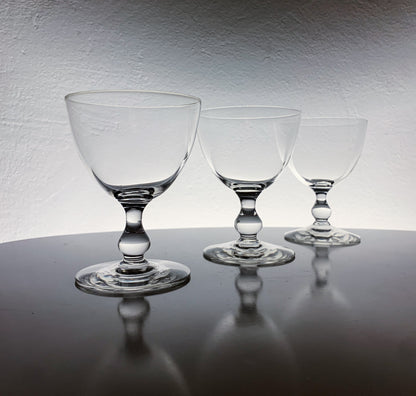 Riihimäen Lasi | 3 Savoy wine glasses, 1940s