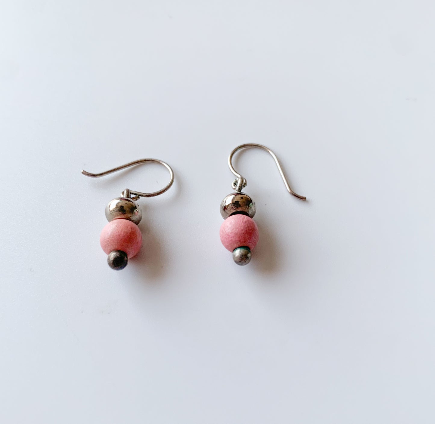 Aarikka Finland | Pink Wooden Drop Earrings