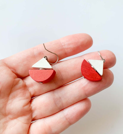 Aarikka Finland, Boats Wooden Earrings