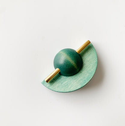 Aarikka Finland | Stained Wood Sphere Brooch