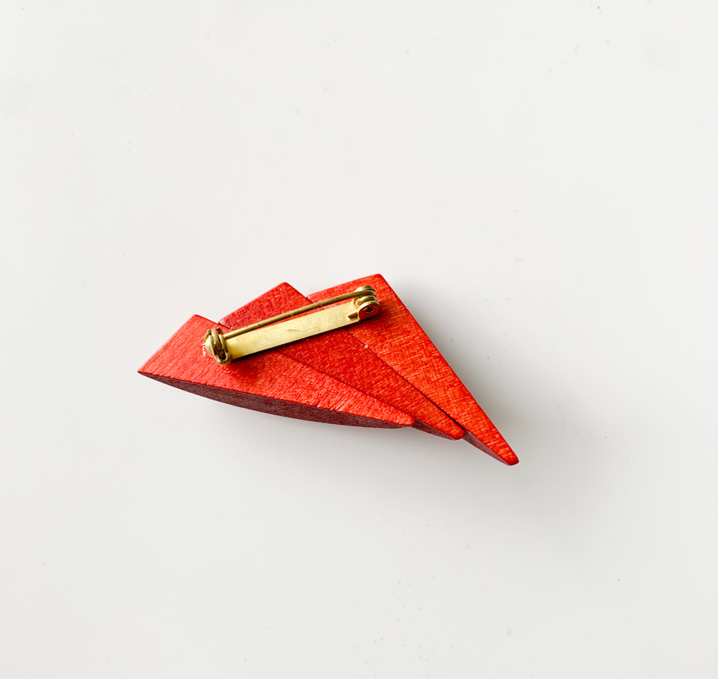 Aarikka Finland | Wooden Red Layered Brooch