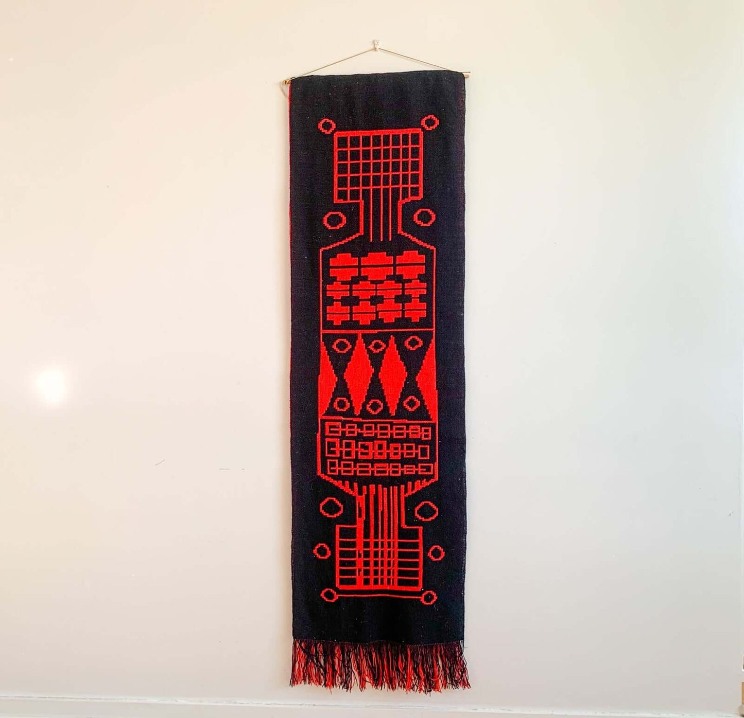 Finnish Modernist Wool Wall Textile | Double Sided, 1970s