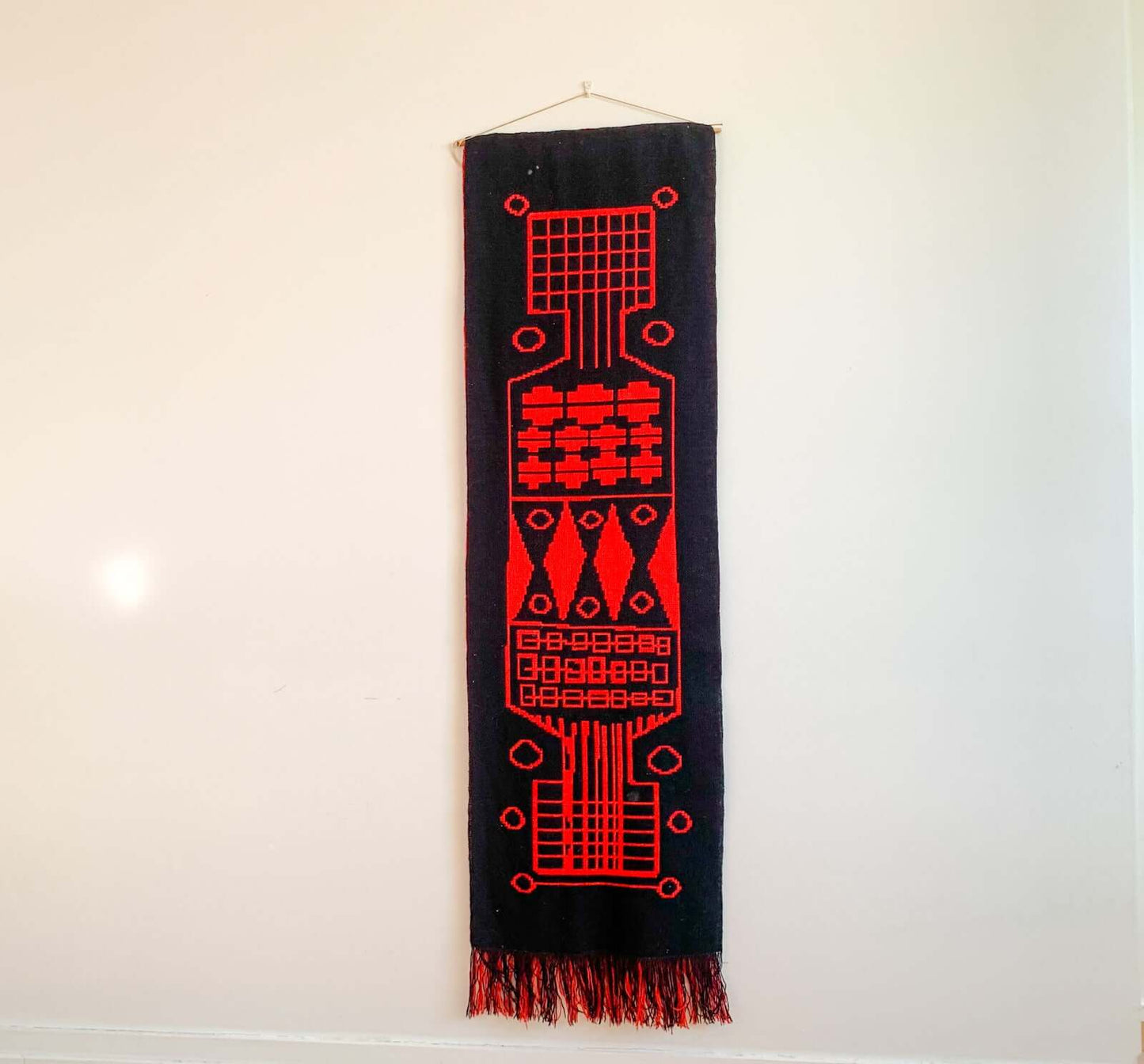 Finnish Modernist Wool Wall Textile | Double Sided, 1970s