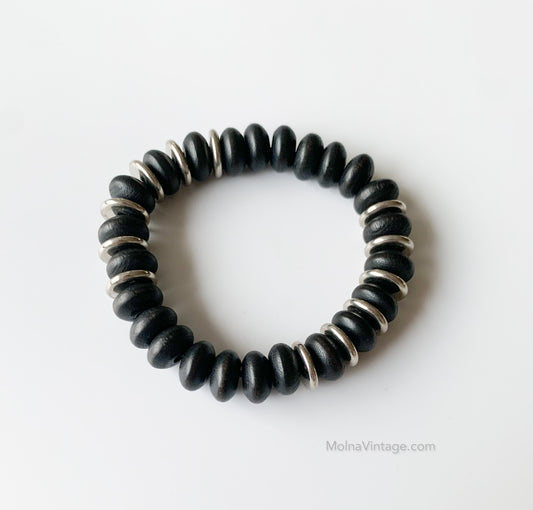 Black wood bracelet | Aarikka Finland