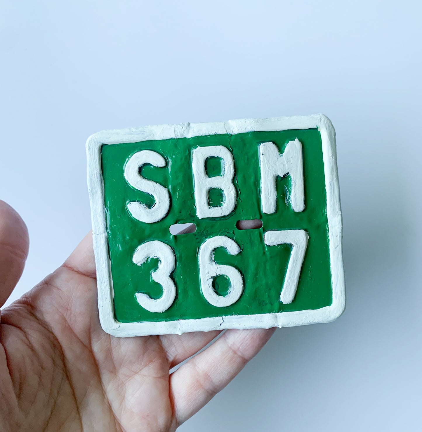 Vintage Moped License Plate, 1950s–1960s Finland