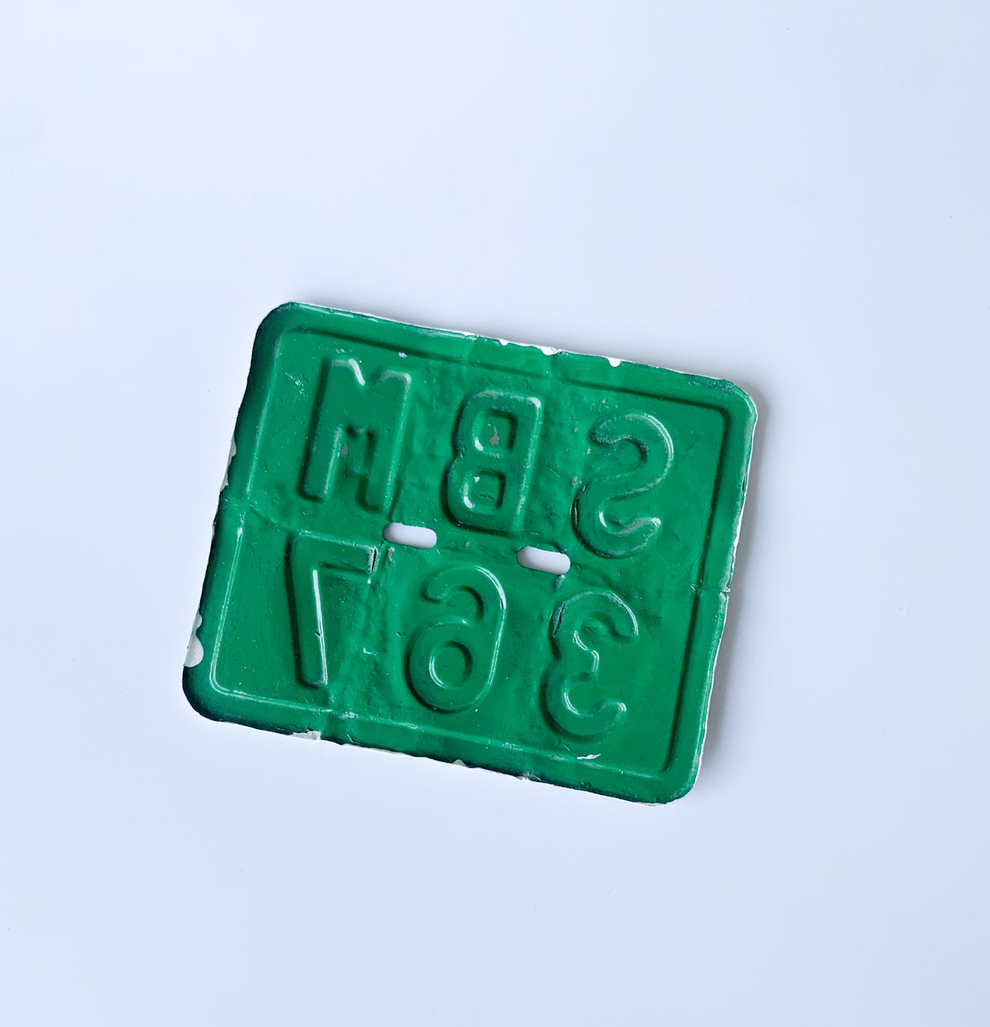 Vintage Moped License Plate, 1950s–1960s Finland