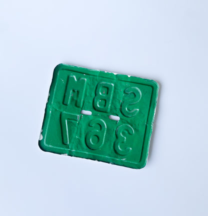 Vintage Moped License Plate, 1950s–1960s Finland