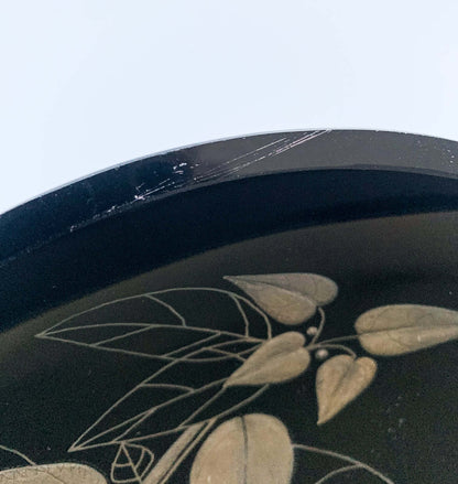 Kumela Finland | Glass Bowl Silver Botanical Engraving