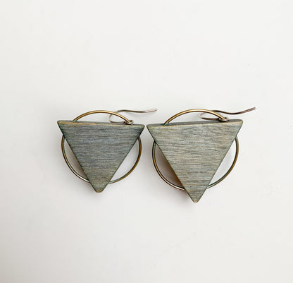 Geometric wooden earrings | Aarikka Finland