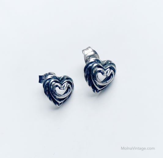 Talon sydän silver earrings by Tony Granholm | Kalevala Koru