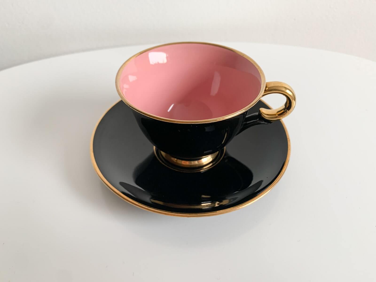 Art Deco Chic Black Gold Demitasse Cup Norway
