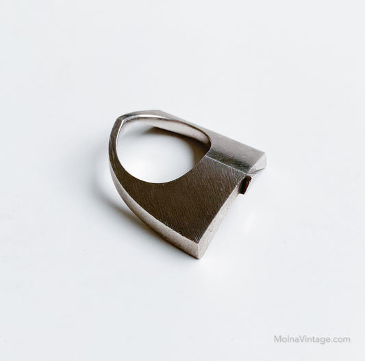 Origami Swedish silver ring