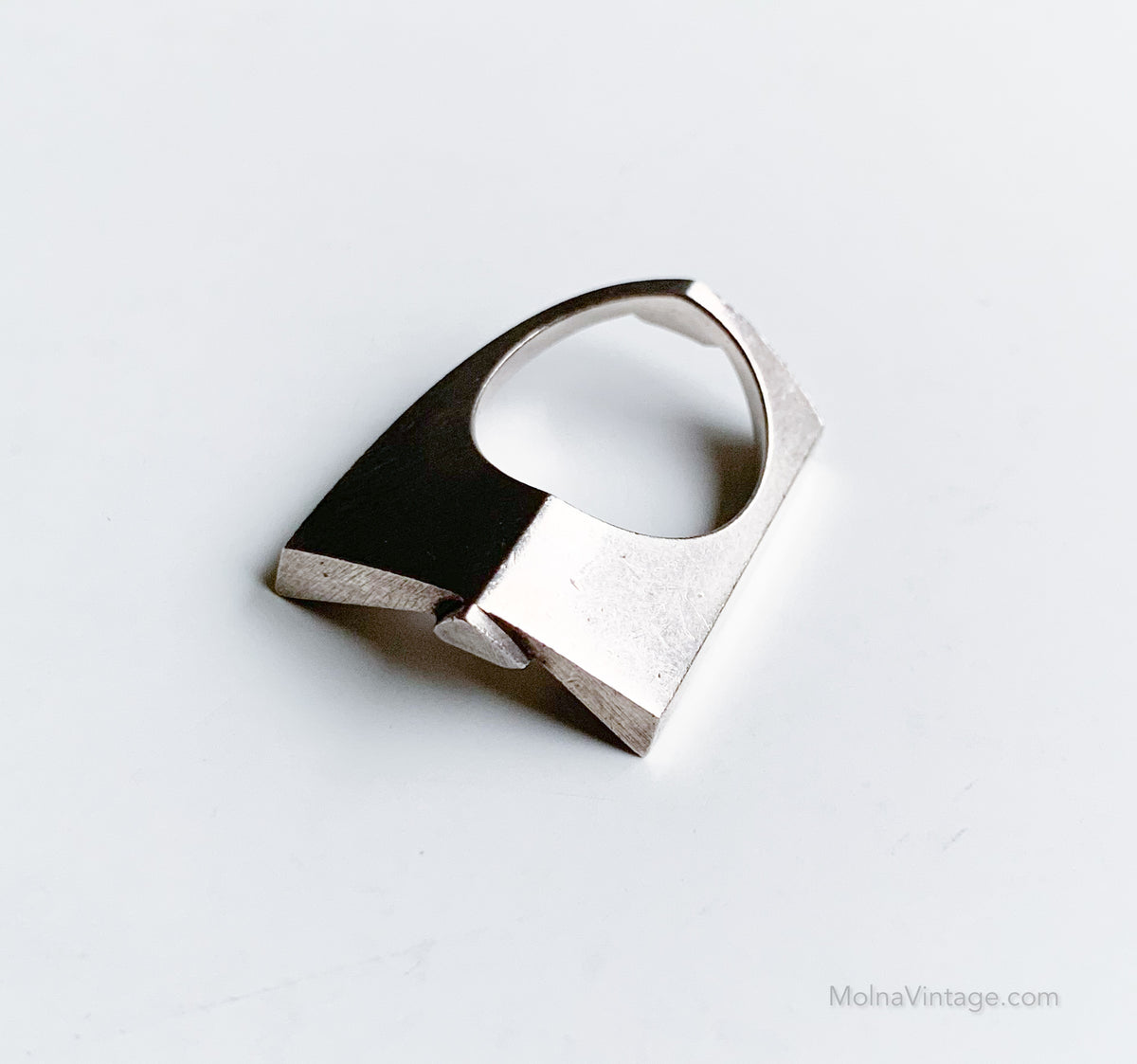 Origami Swedish silver ring