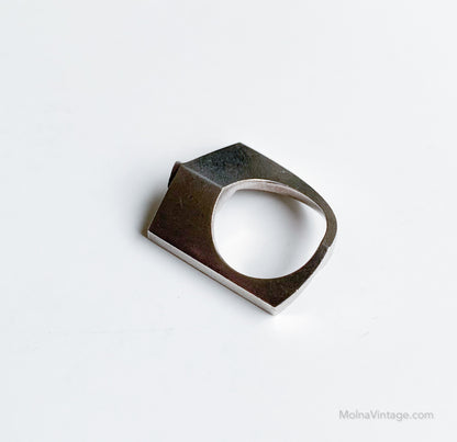 Origami Swedish silver ring