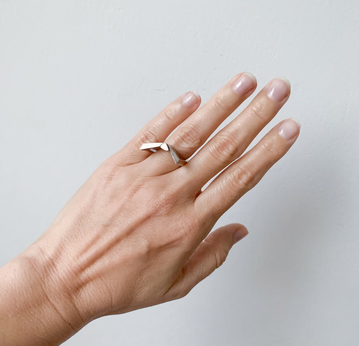 Origami Swedish silver ring