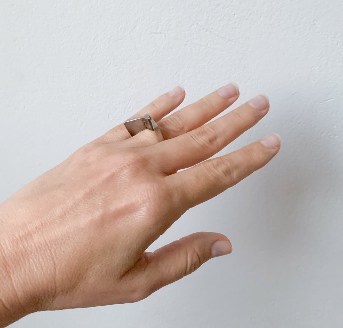 Origami Swedish silver ring