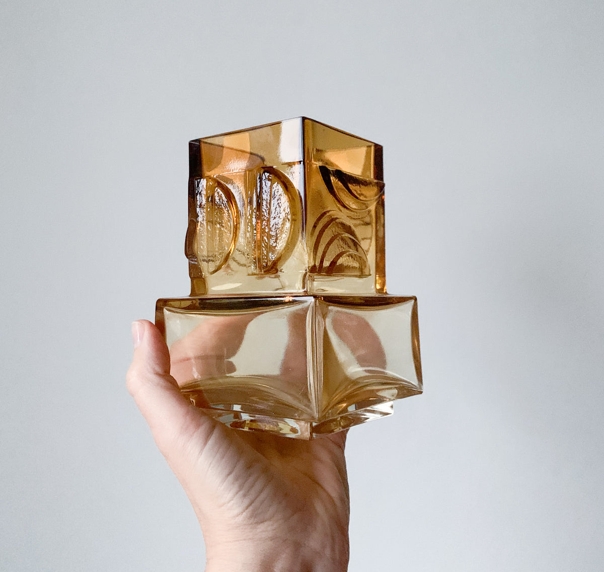 Brutalist glass vase Lunar Eclipse | Pentti Sarpaneva