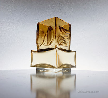 Brutalist glass vase Lunar Eclipse | Pentti Sarpaneva