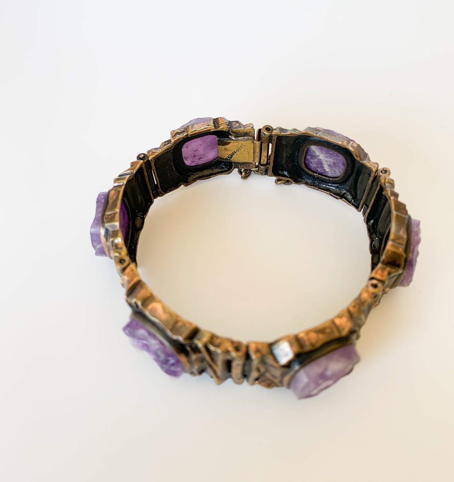 Pentti Sarpaneva Kelo Armband, Amethyst | Brutalistischer Schmuck