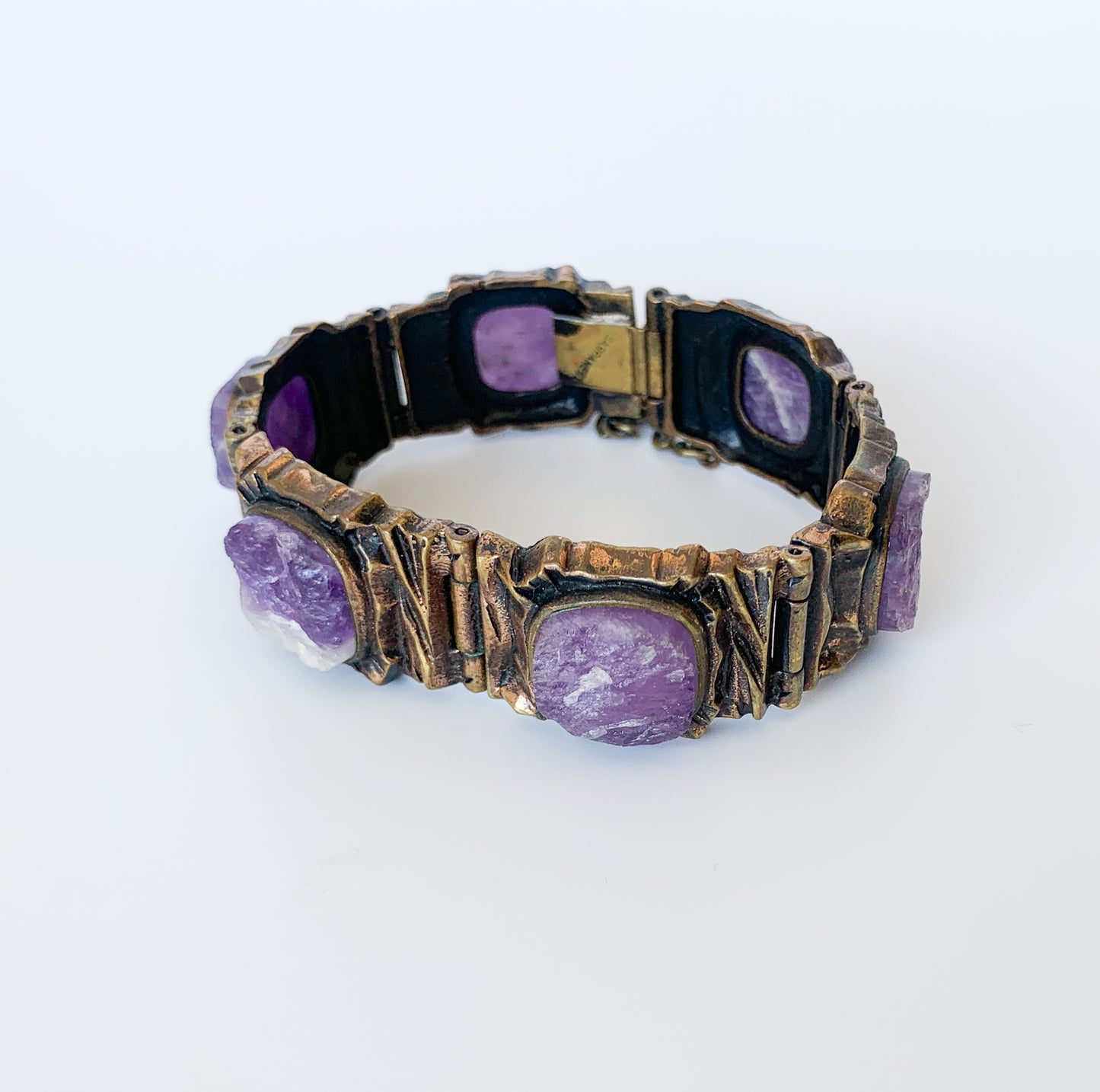 Pentti Sarpaneva Kelo Armband, Amethyst | Brutalistischer Schmuck
