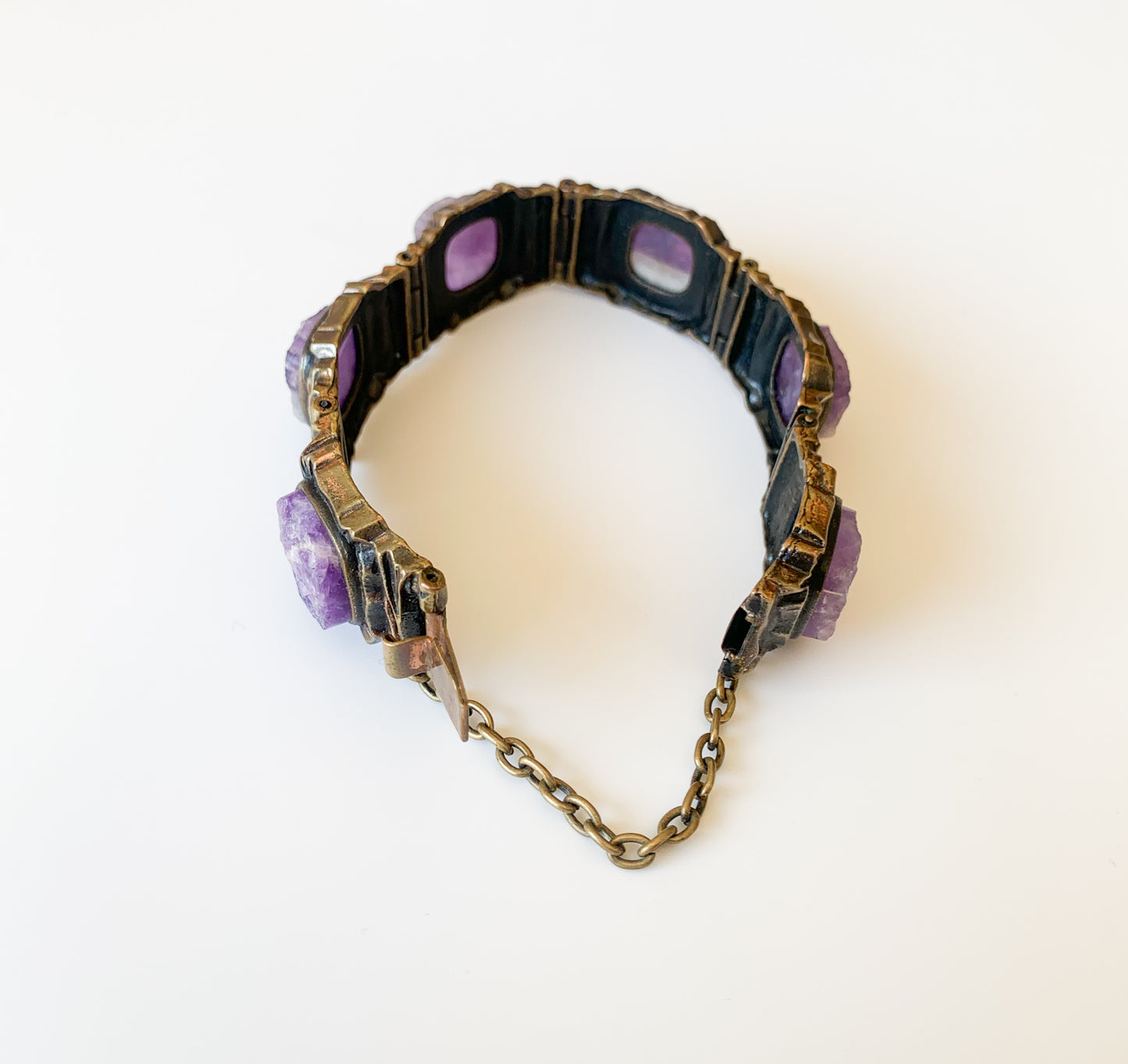 Pentti Sarpaneva Kelo Armband, Amethyst | Brutalistischer Schmuck
