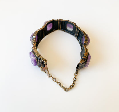 Pentti Sarpaneva Kelo Armband, Amethyst | Brutalistischer Schmuck