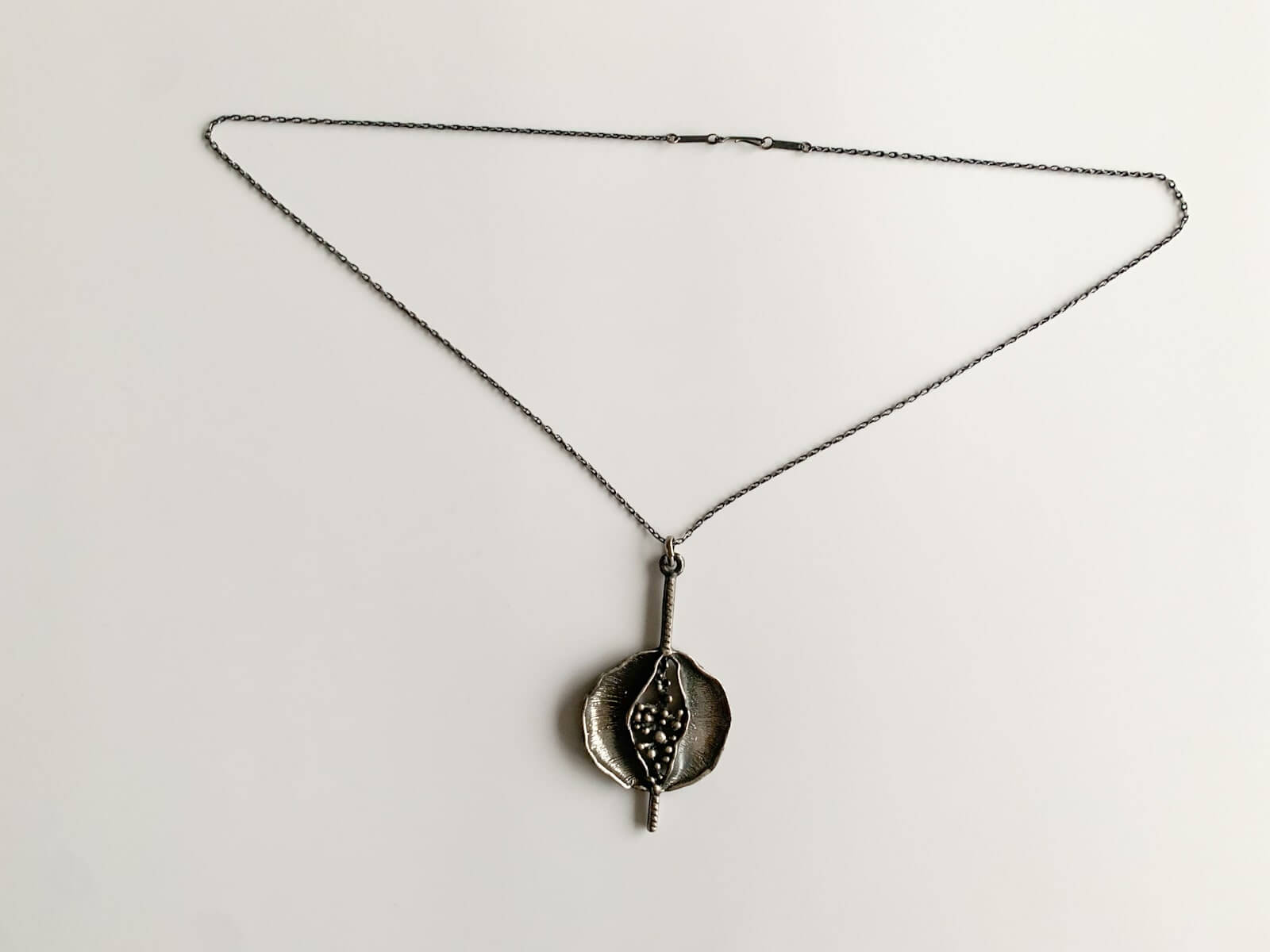 Vintage Pendant Necklace silver plated 1960s
